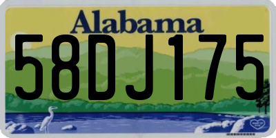 AL license plate 58DJ175
