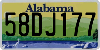 AL license plate 58DJ177