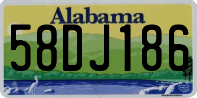 AL license plate 58DJ186