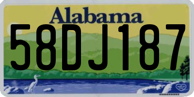 AL license plate 58DJ187