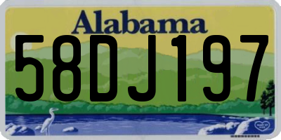 AL license plate 58DJ197