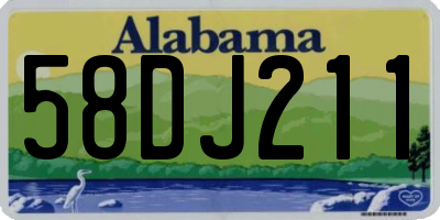 AL license plate 58DJ211