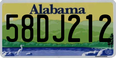 AL license plate 58DJ212