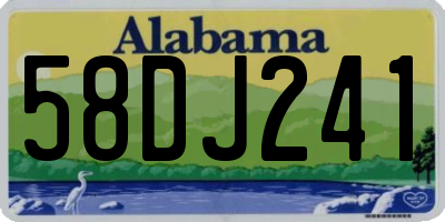 AL license plate 58DJ241