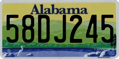 AL license plate 58DJ245