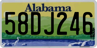 AL license plate 58DJ246