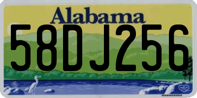 AL license plate 58DJ256