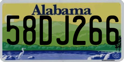 AL license plate 58DJ266