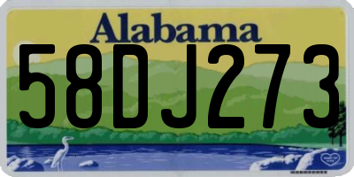 AL license plate 58DJ273