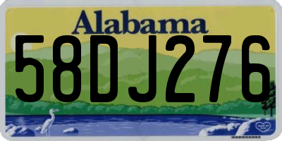 AL license plate 58DJ276