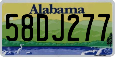AL license plate 58DJ277