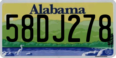 AL license plate 58DJ278