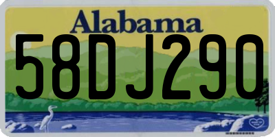 AL license plate 58DJ290