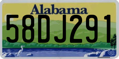 AL license plate 58DJ291