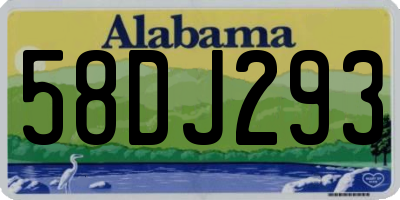 AL license plate 58DJ293