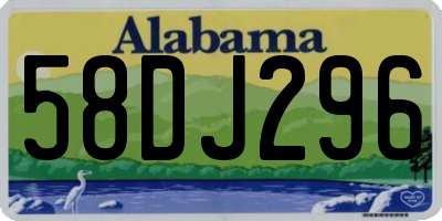 AL license plate 58DJ296
