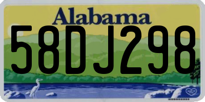 AL license plate 58DJ298