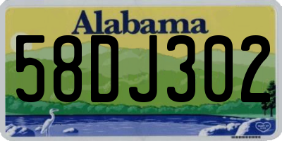 AL license plate 58DJ302