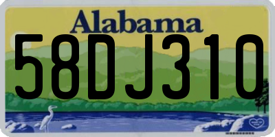 AL license plate 58DJ310