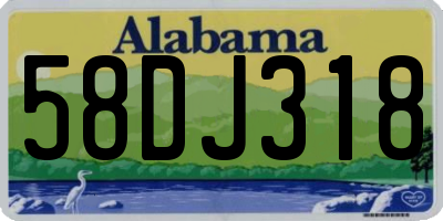 AL license plate 58DJ318
