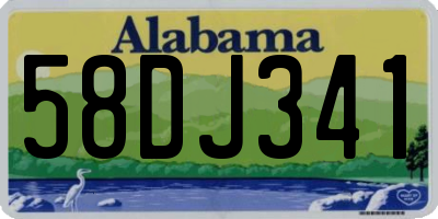 AL license plate 58DJ341