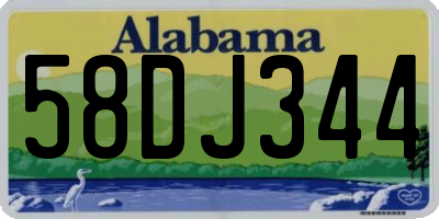 AL license plate 58DJ344