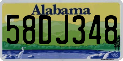 AL license plate 58DJ348