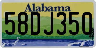 AL license plate 58DJ350