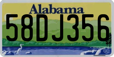 AL license plate 58DJ356