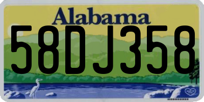 AL license plate 58DJ358