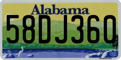 AL license plate 58DJ360