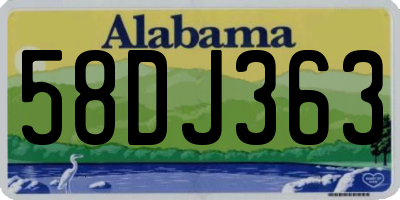 AL license plate 58DJ363