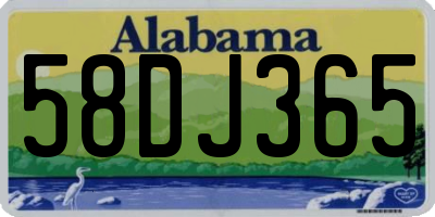 AL license plate 58DJ365