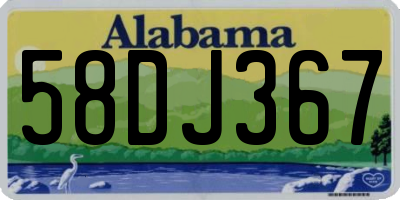 AL license plate 58DJ367