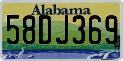 AL license plate 58DJ369