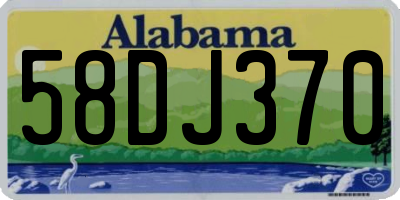 AL license plate 58DJ370