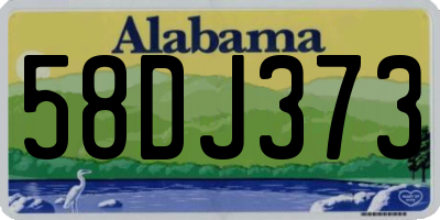 AL license plate 58DJ373