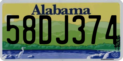 AL license plate 58DJ374