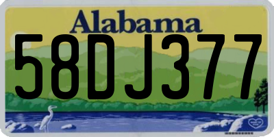 AL license plate 58DJ377