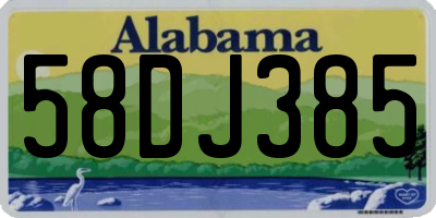 AL license plate 58DJ385