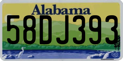 AL license plate 58DJ393