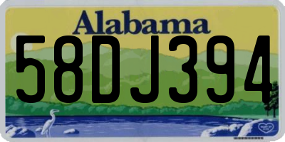 AL license plate 58DJ394