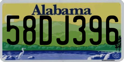 AL license plate 58DJ396