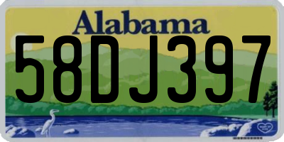 AL license plate 58DJ397