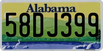 AL license plate 58DJ399