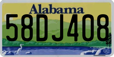 AL license plate 58DJ408