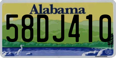 AL license plate 58DJ410