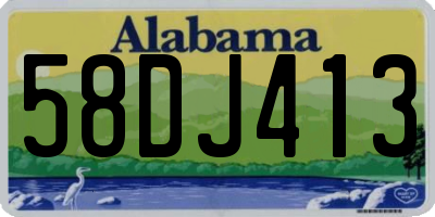 AL license plate 58DJ413