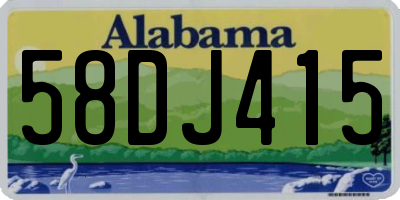 AL license plate 58DJ415