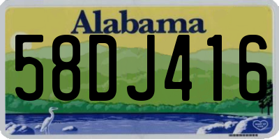 AL license plate 58DJ416